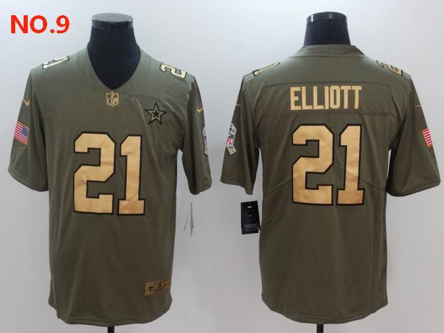 Men's Dallas Cowboys #21 Ezekiel Elliott Jerseys NO.9;